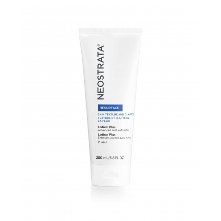 Acide glycolique 15% : la formule de la Lotion Plus Neostrata pour exfolier et lisser la surface de la peau du corps