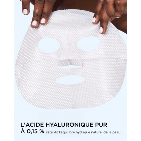 Masque visage à l'acide hyaluronique pour peaux déshydratées : une peau intensément hydratée, d'aspect plus lisse et plus doux