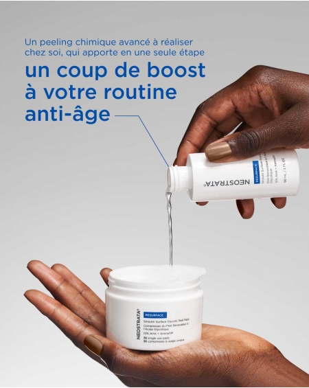 Acide glycolique 10%, Aminofil et arginine : la formule du peeling maison Neostrata pour un grain de peau affiné